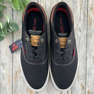 Levi's Mens Black Ethan Casual Fashion Sneaker Shoes Size 9